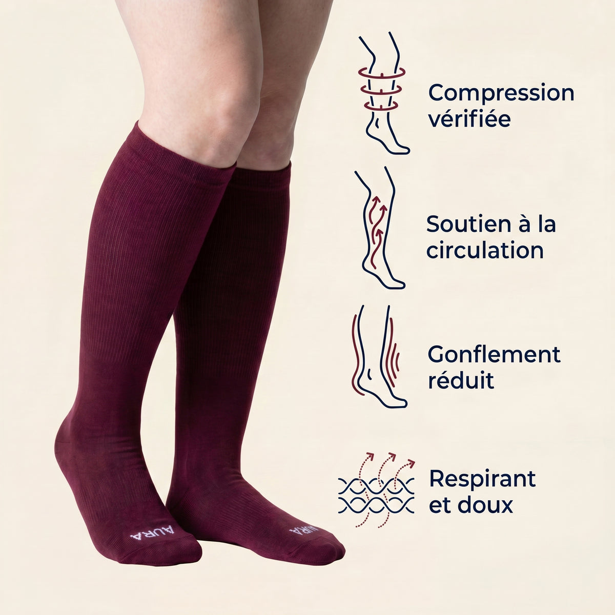 Aura — Chaussettes de compression
